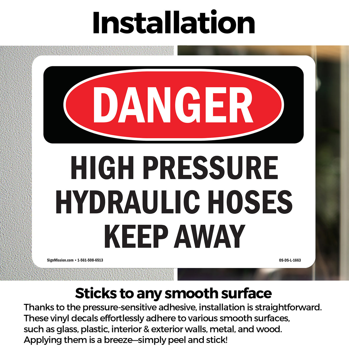 High Pressure Hydraulic Hoses Keep Away