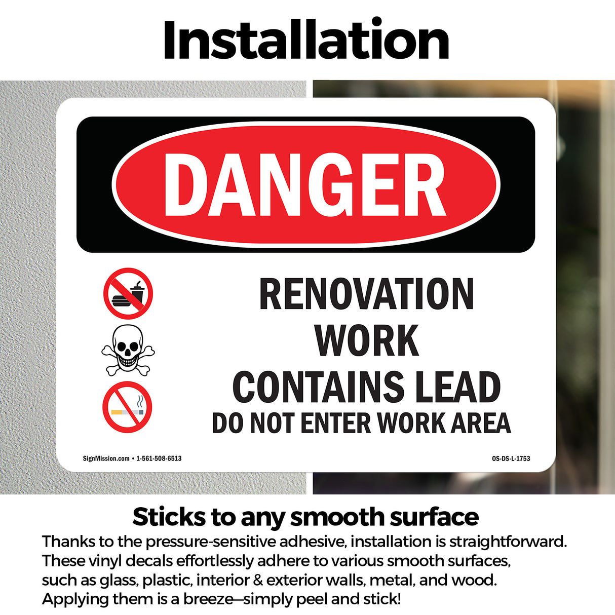 Renovation Work Contains Lead Do Not Enter
