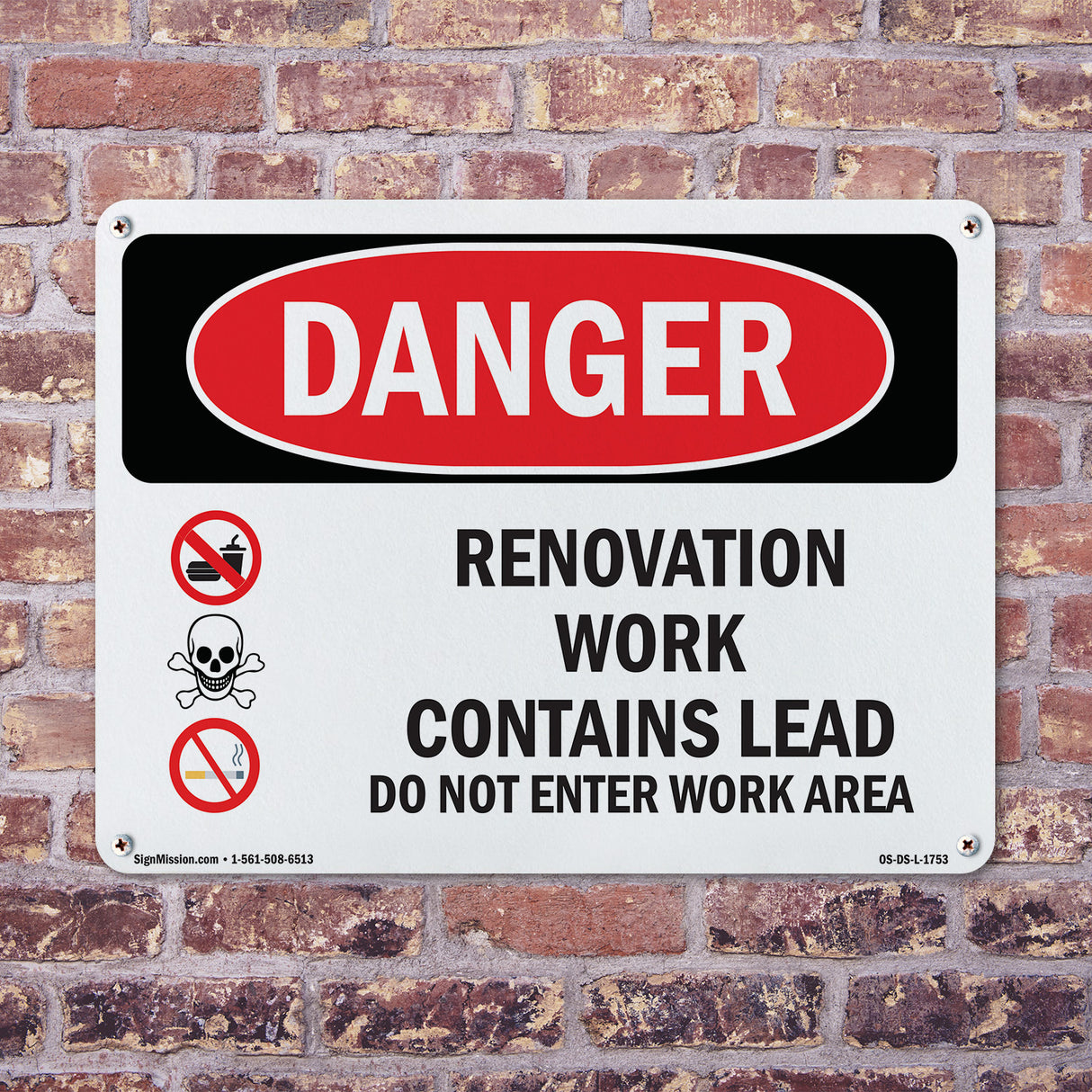 Renovation Work Contains Lead Do Not Enter