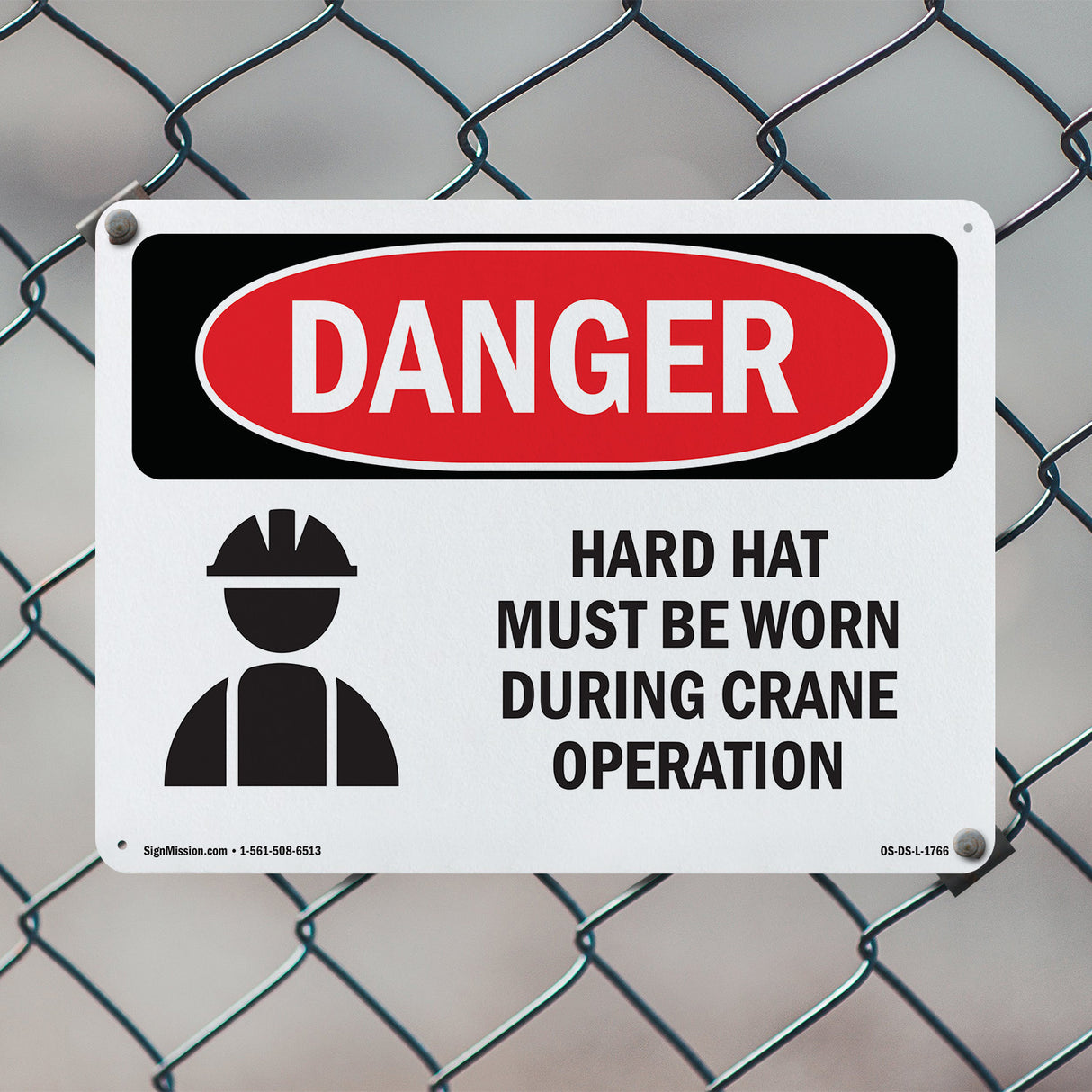 Hard Hat Worn During Crane Operation