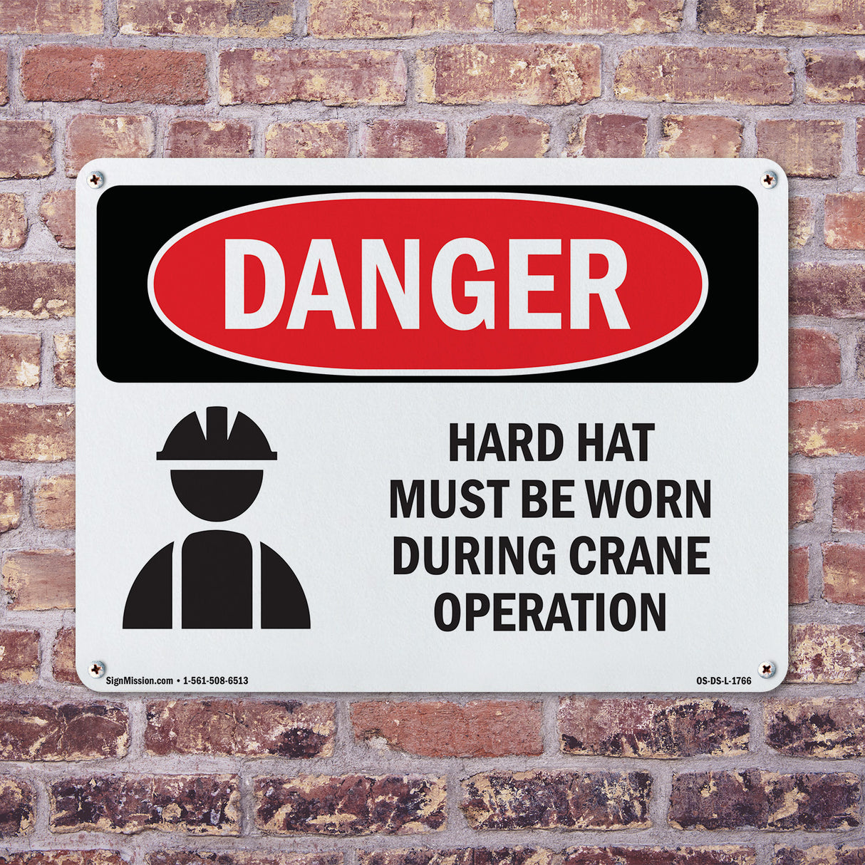 Hard Hat Worn During Crane Operation