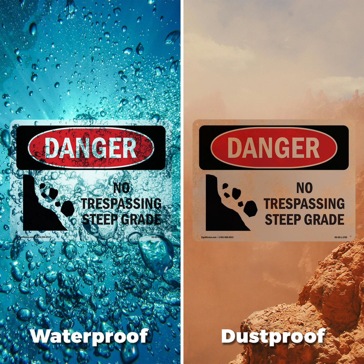 No Trespassing Steep Grade