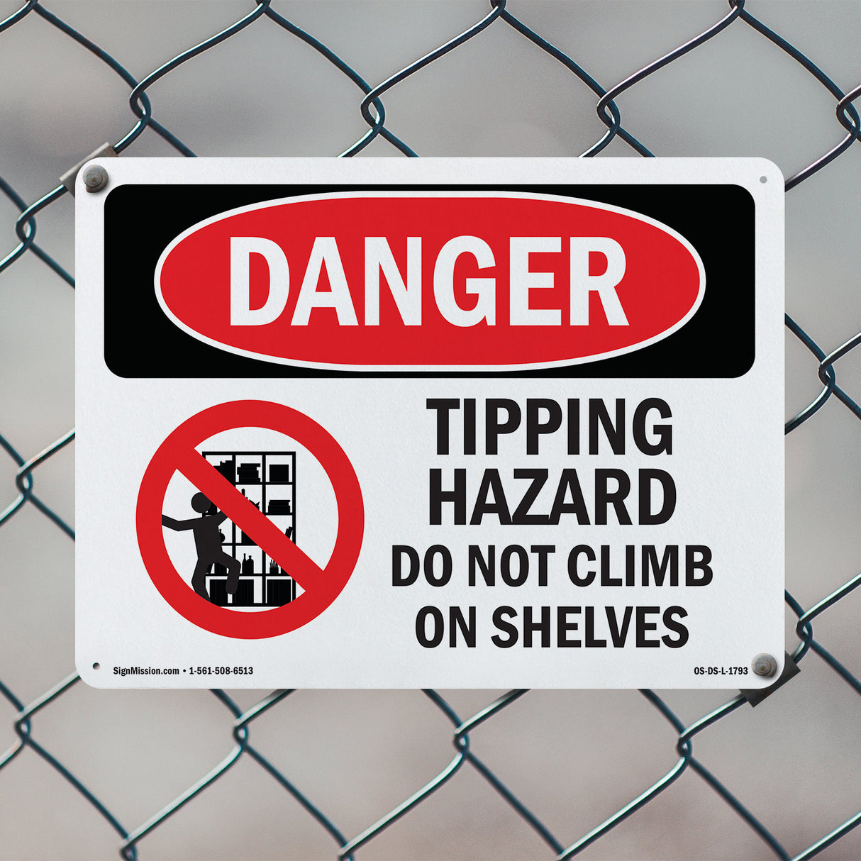 Tipping Hazard Do Not Climb On Shelves