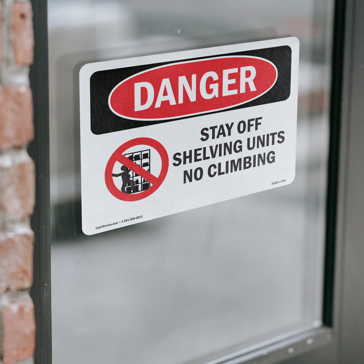 Stay Off Shelving Units No Climbing