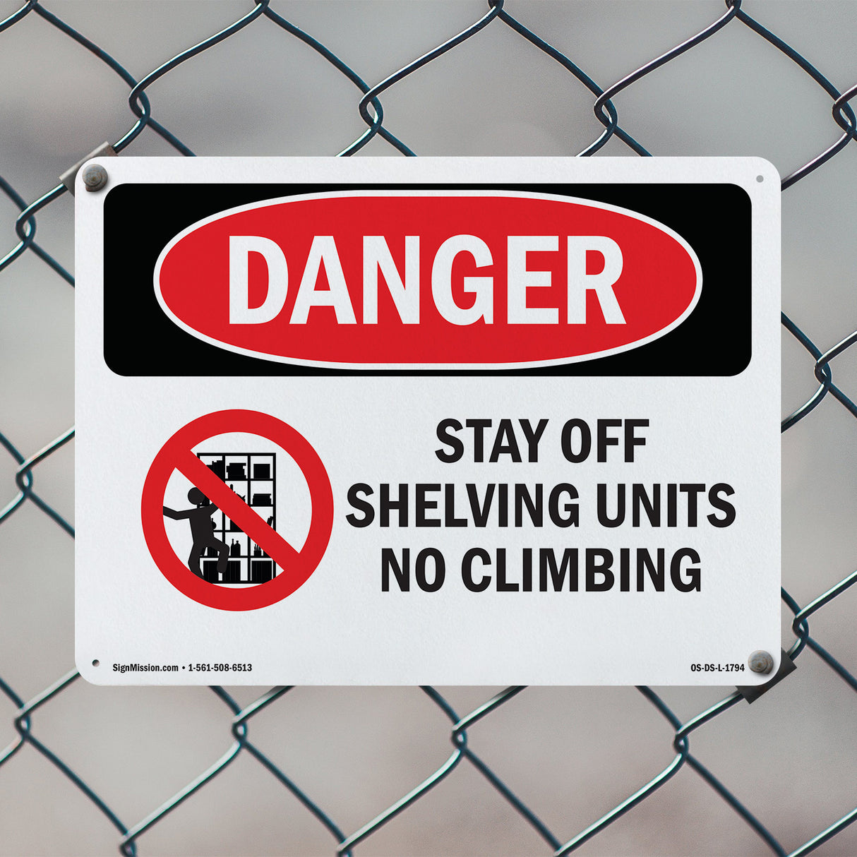 Stay Off Shelving Units No Climbing