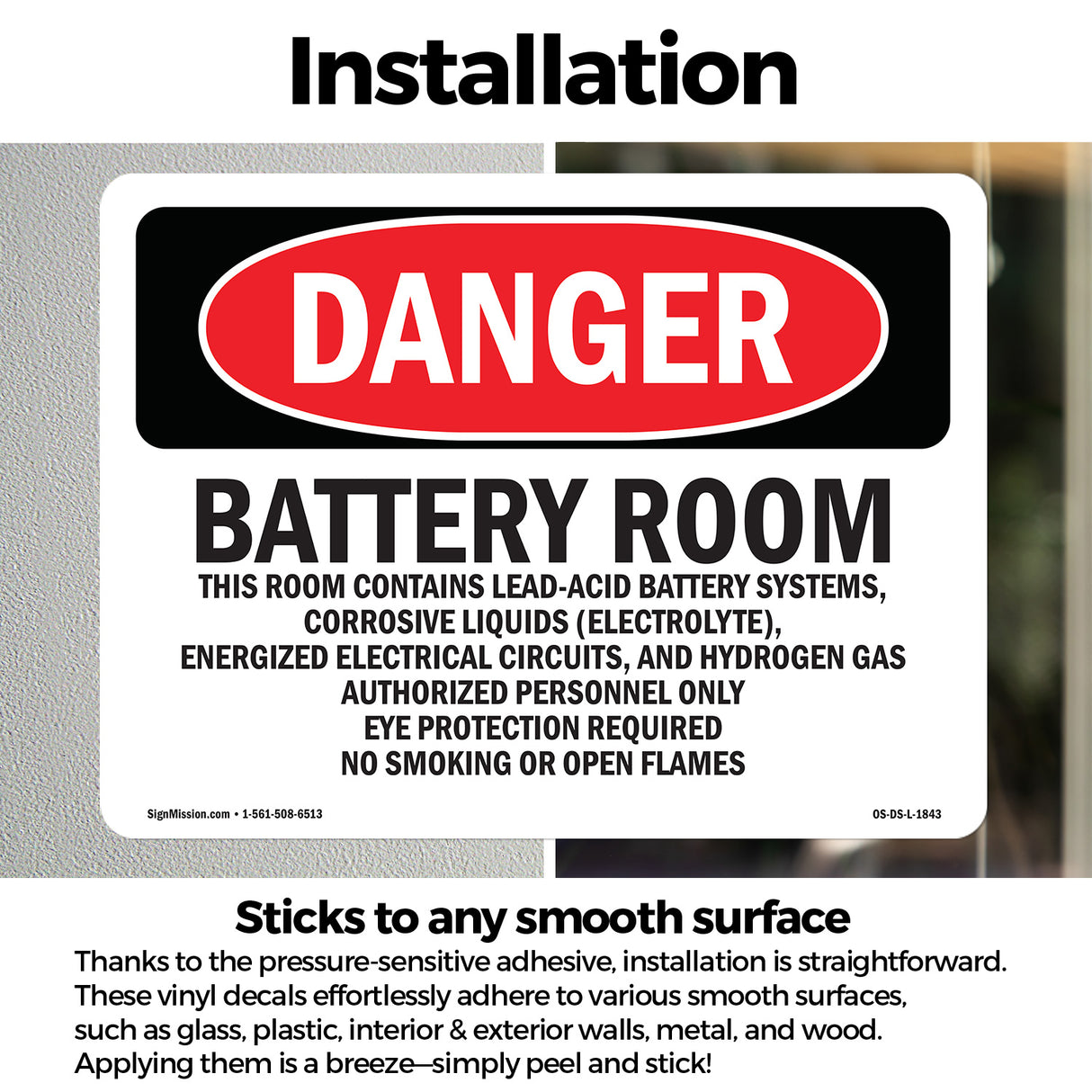 Portrait Battery Room Contains Lead-Acid