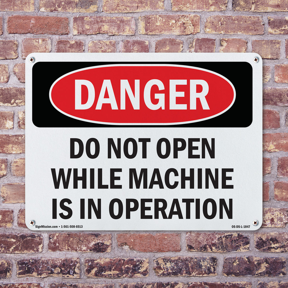 Do Not Open While Machine Is In Operation