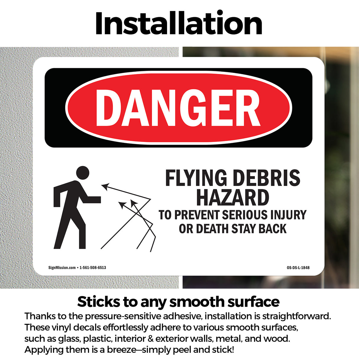 Flying Debris Stay Back