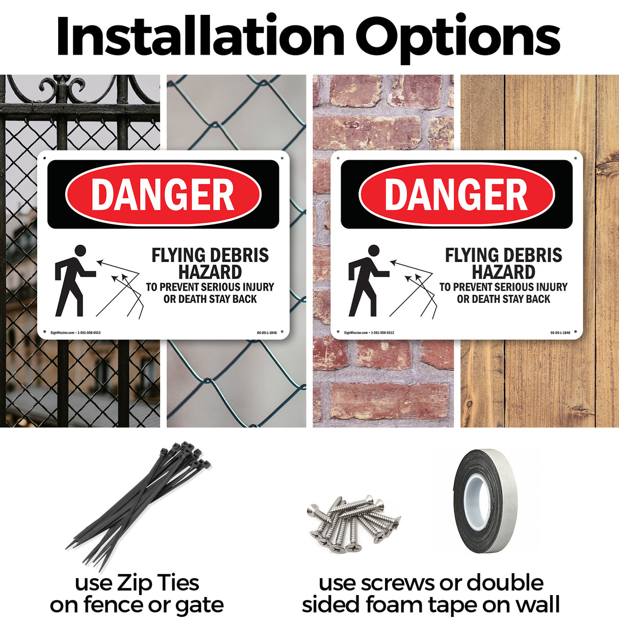 Flying Debris Stay Back