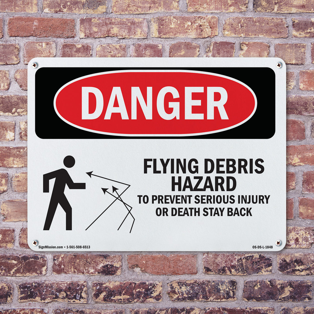 Flying Debris Stay Back