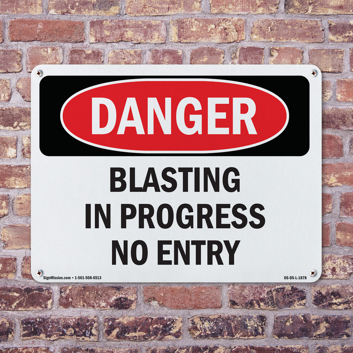 Blasting In Progress No Entry