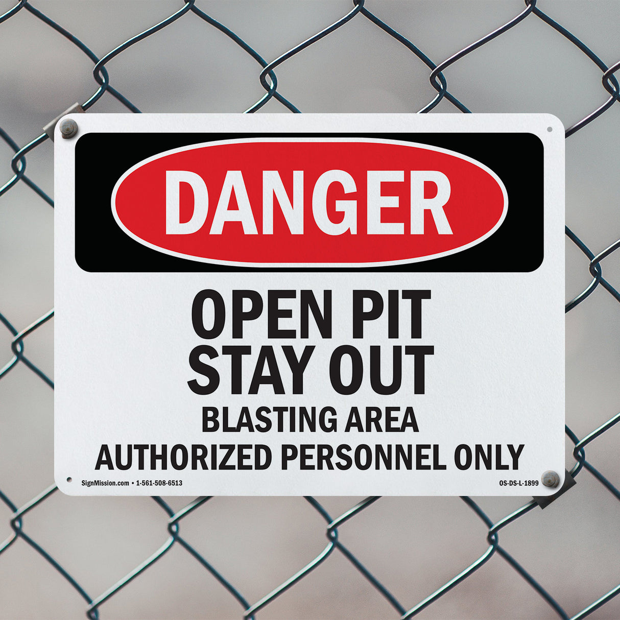 Open Pit Stay Out Blasting Area