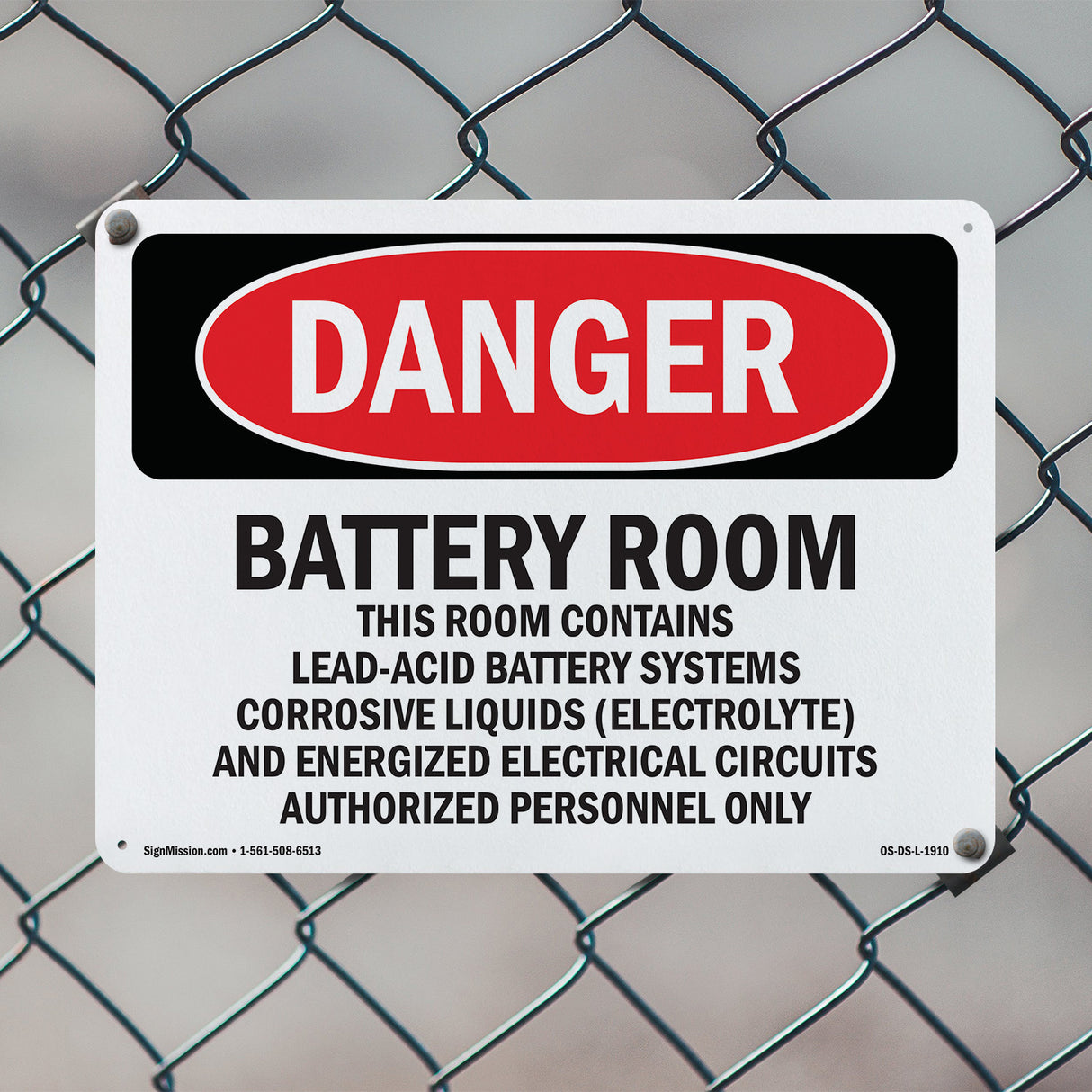 Battery Room Contains Lead-Acid
