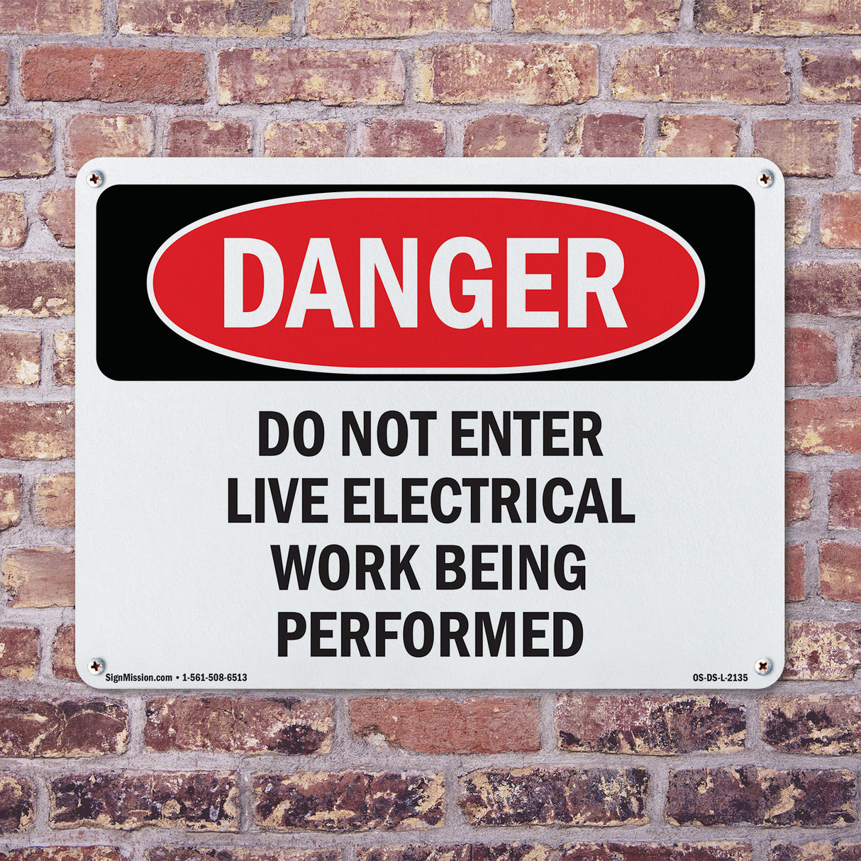 Do Not Enter Live Electrical Work Being Performed