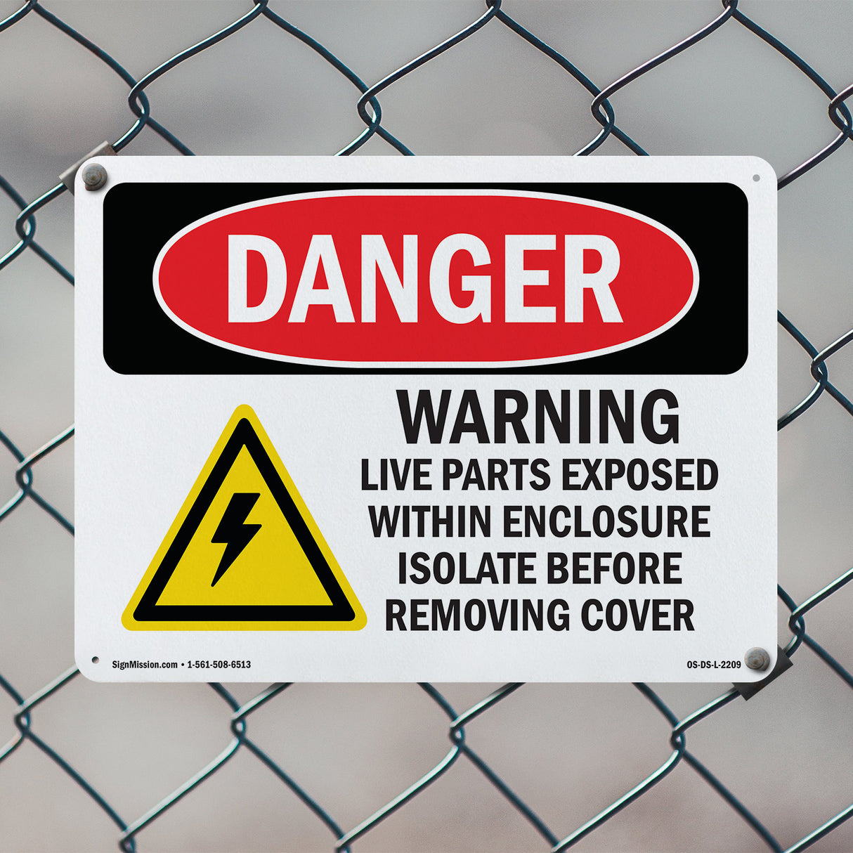 Warning Live Parts Exposed Within