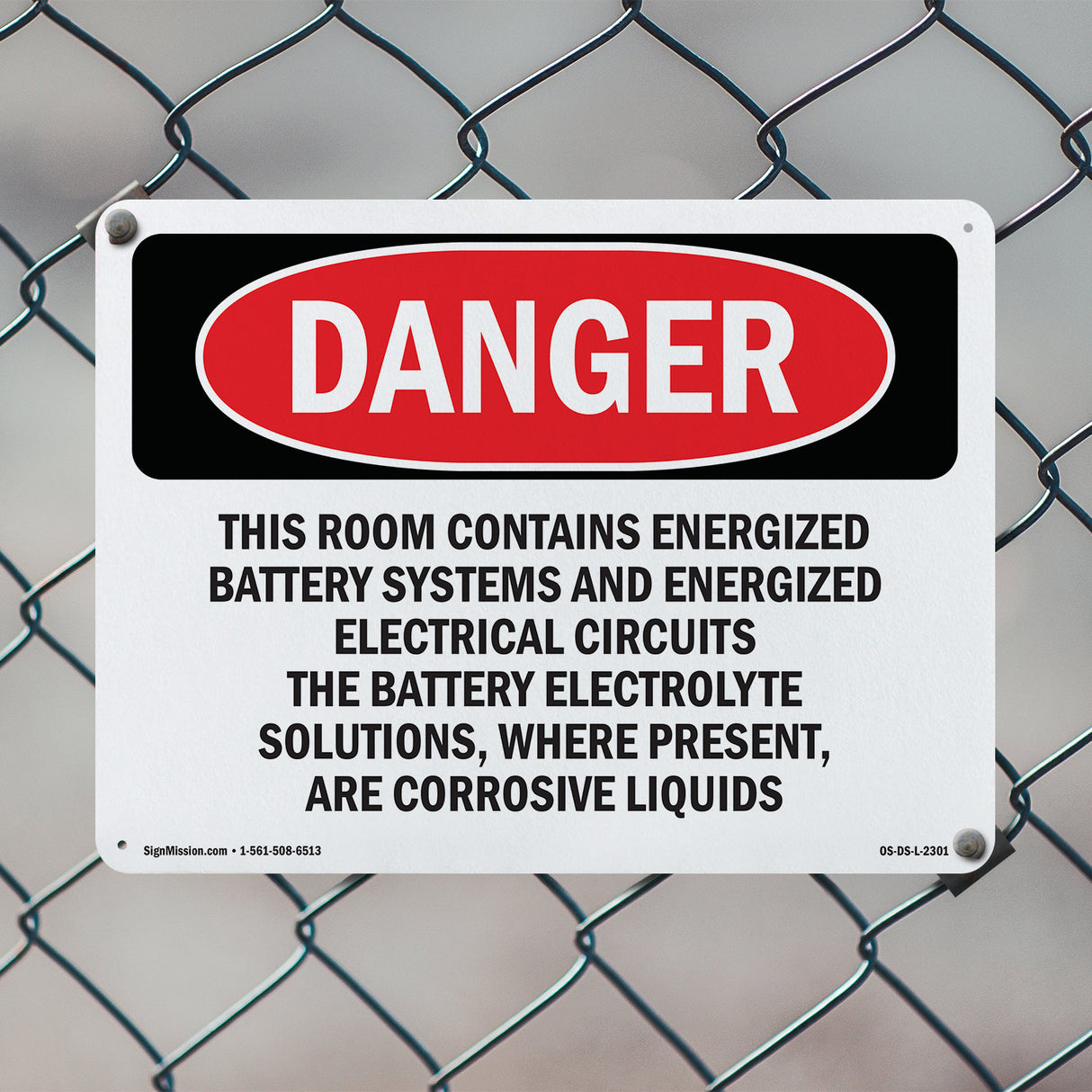 This Room Contains Energized Battery Systems
