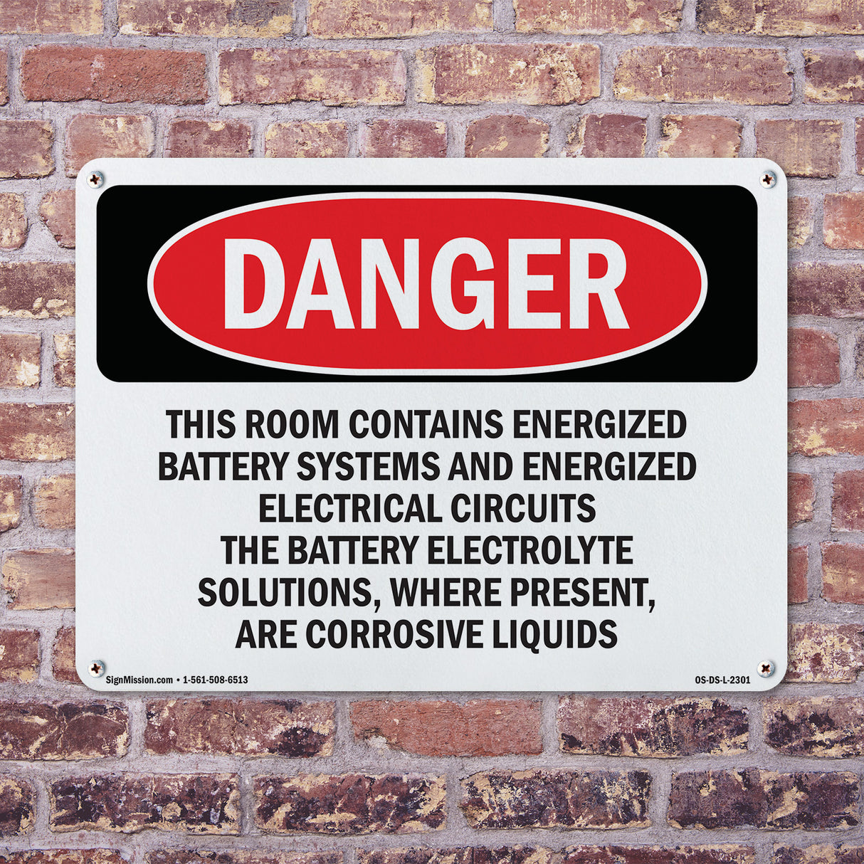 This Room Contains Energized Battery Systems