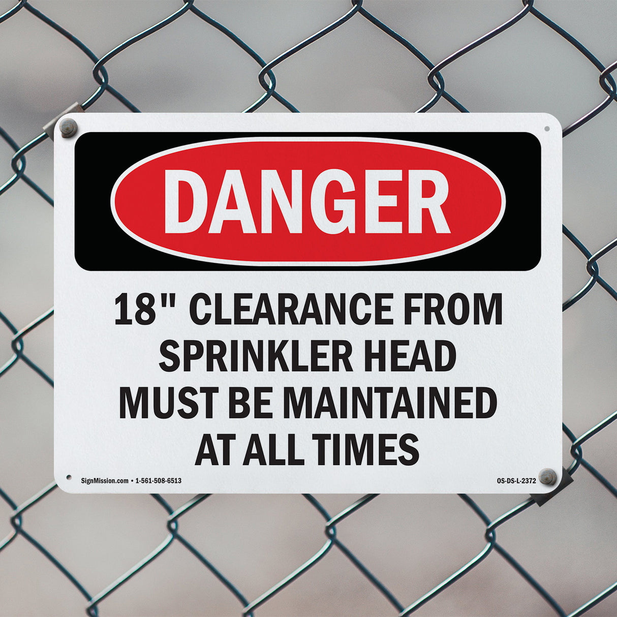 18 Clearance From Sprinkler Head Must Be