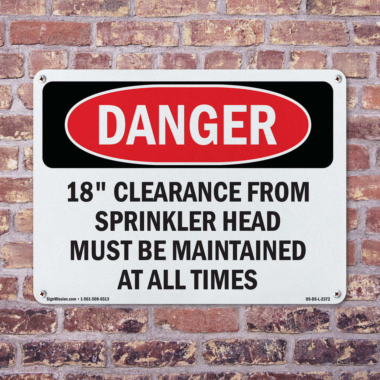 18 Clearance From Sprinkler Head Must Be