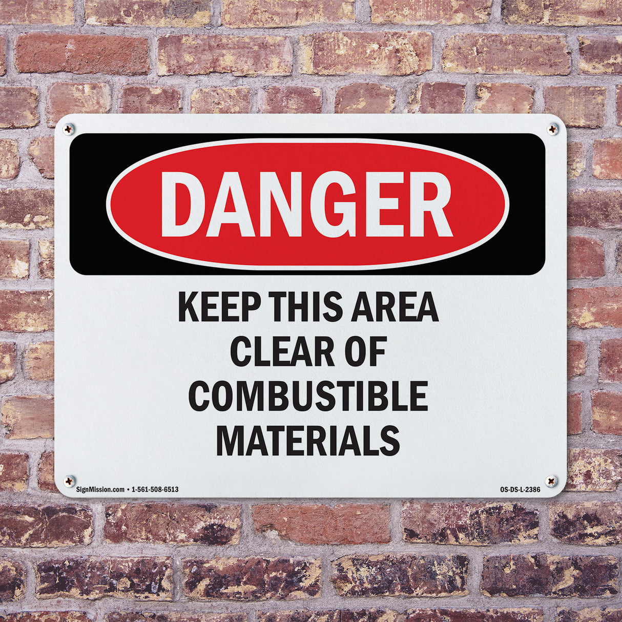 Keep This Area Clear Of Combustible Materials