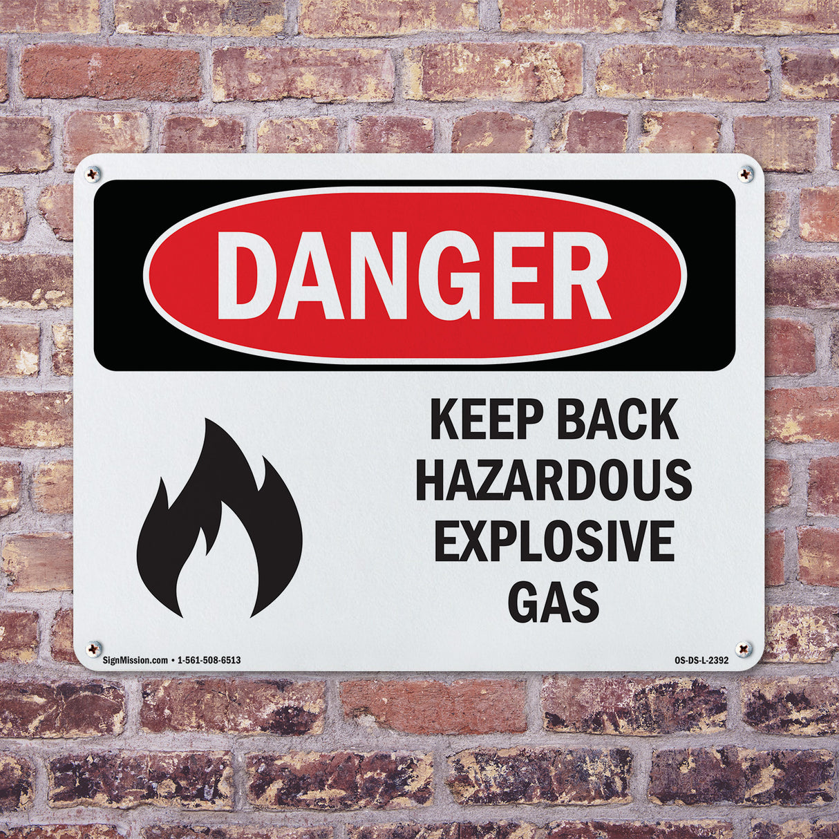 Keep Back Hazardous Explosive Gas
