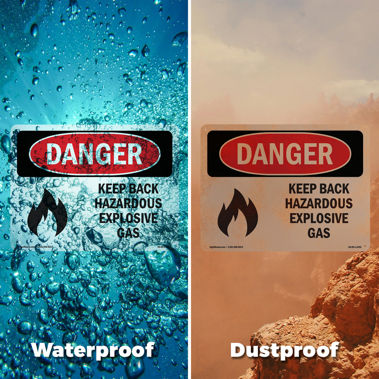 Keep Back Hazardous Explosive Gas