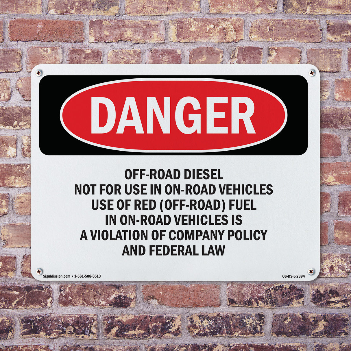 Off-Road Diesel Not For Use In On-Road Vehicles