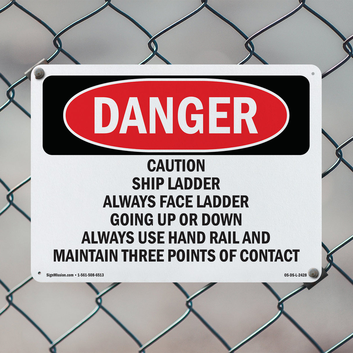 Caution Ship Ladder Always Face Ladder Going