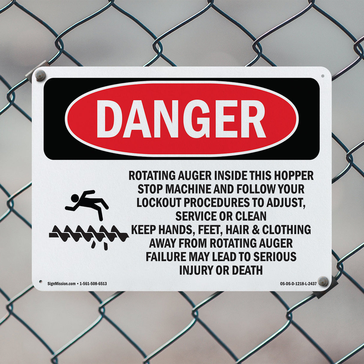 Rotating Auger Inside This Hopper