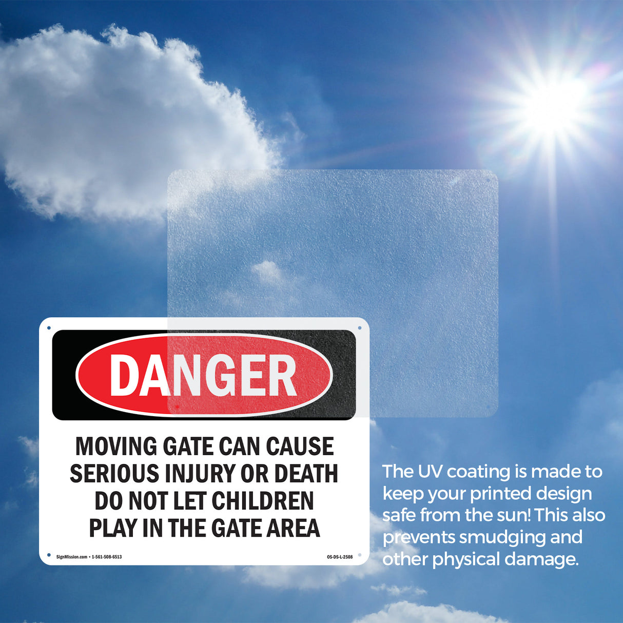 Moving Gate Can Cause Serious Injury Or