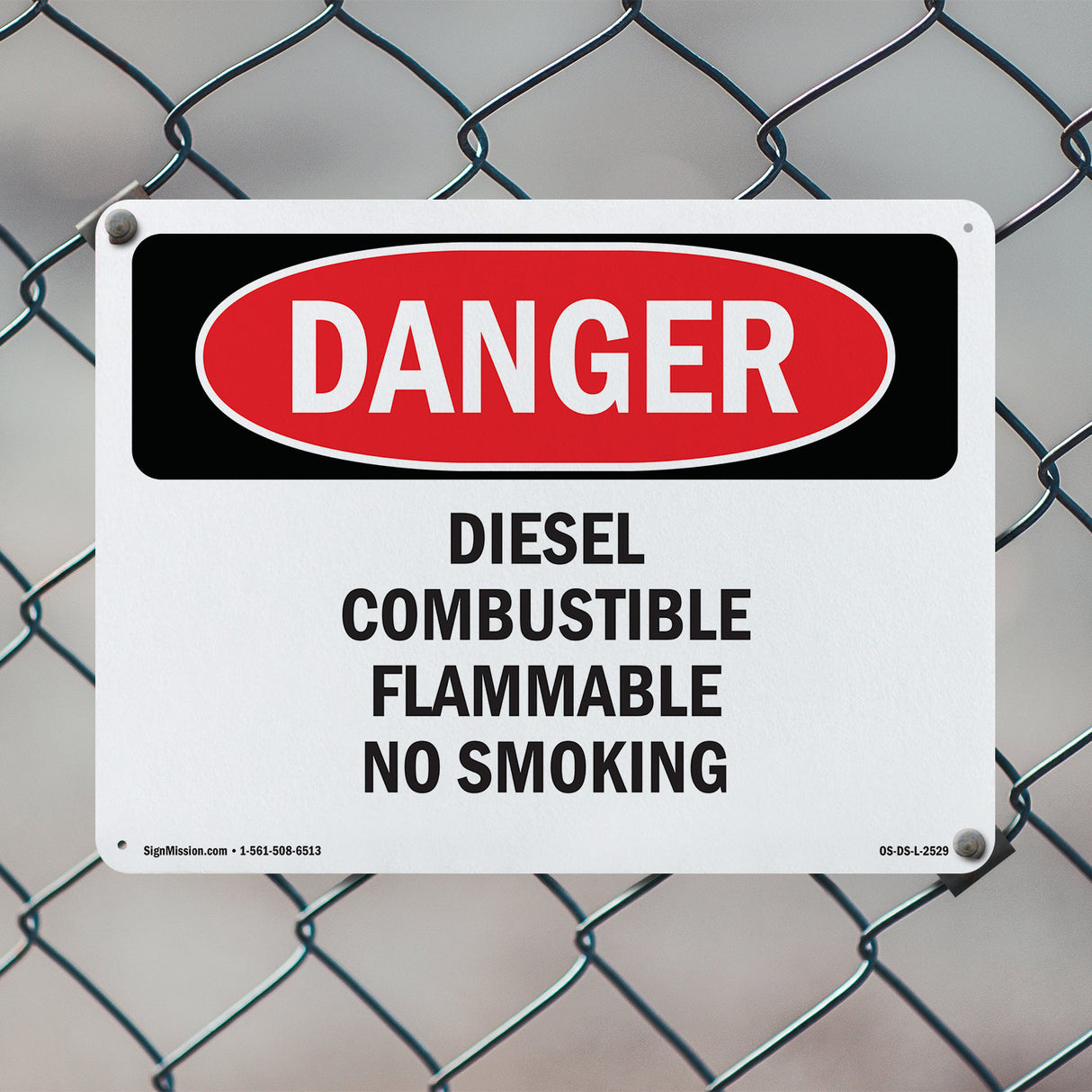 Diesel Combustible Flammable No Smoking