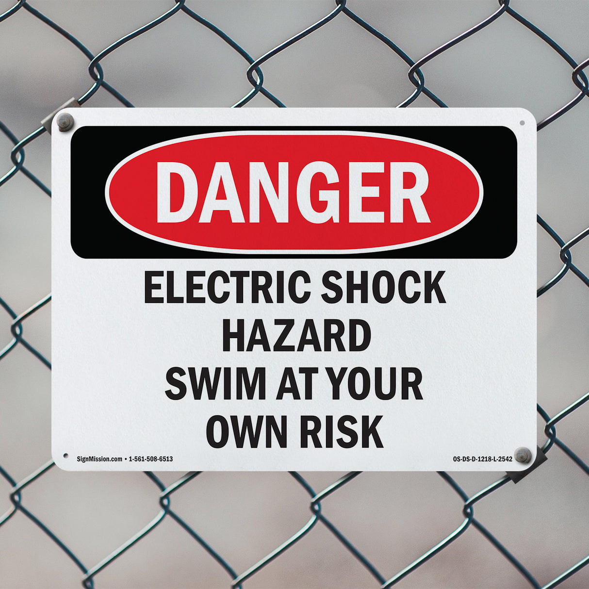 Electric Shock Hazard Risk Swim At Your Own Risk