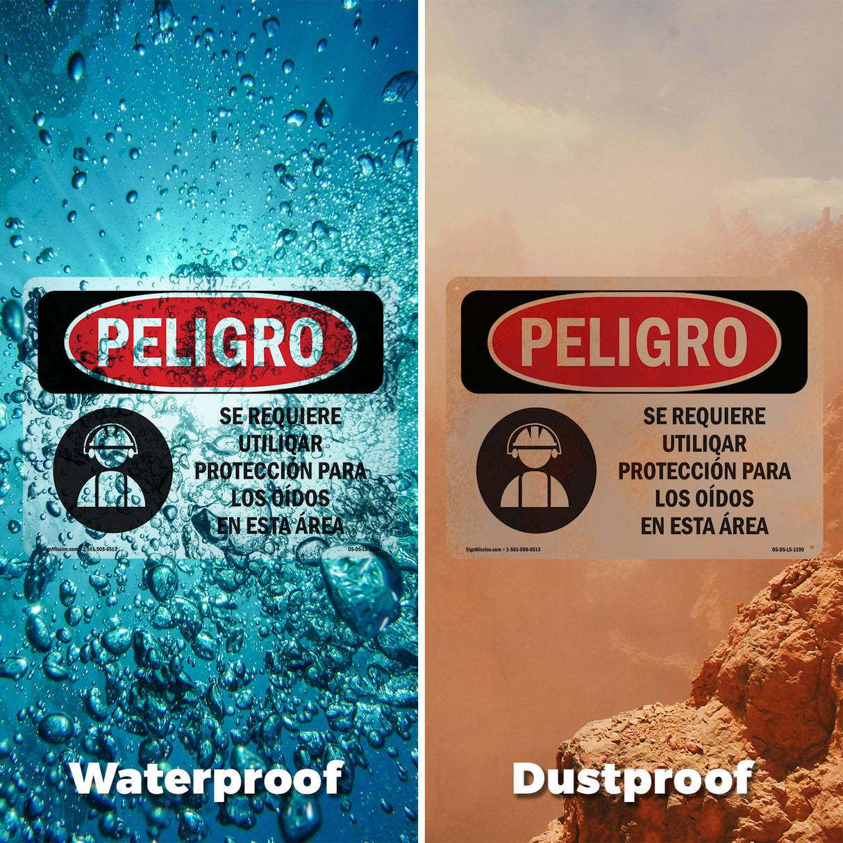 Ear Protection Required In This Area Spanish