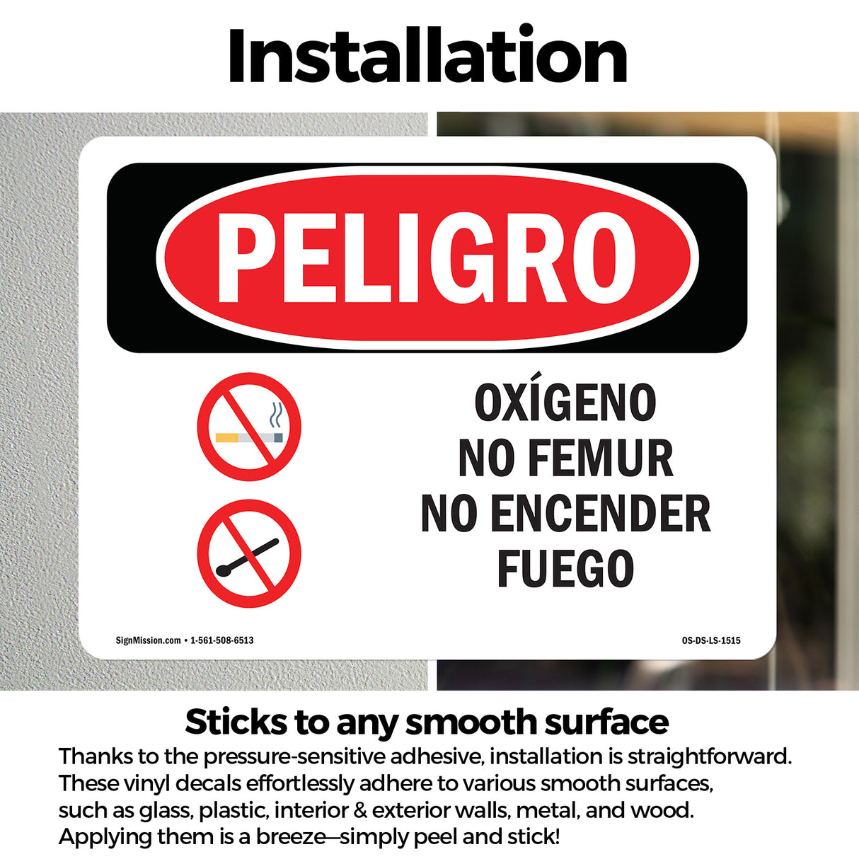 Oxygen No Smoking No Open Flames