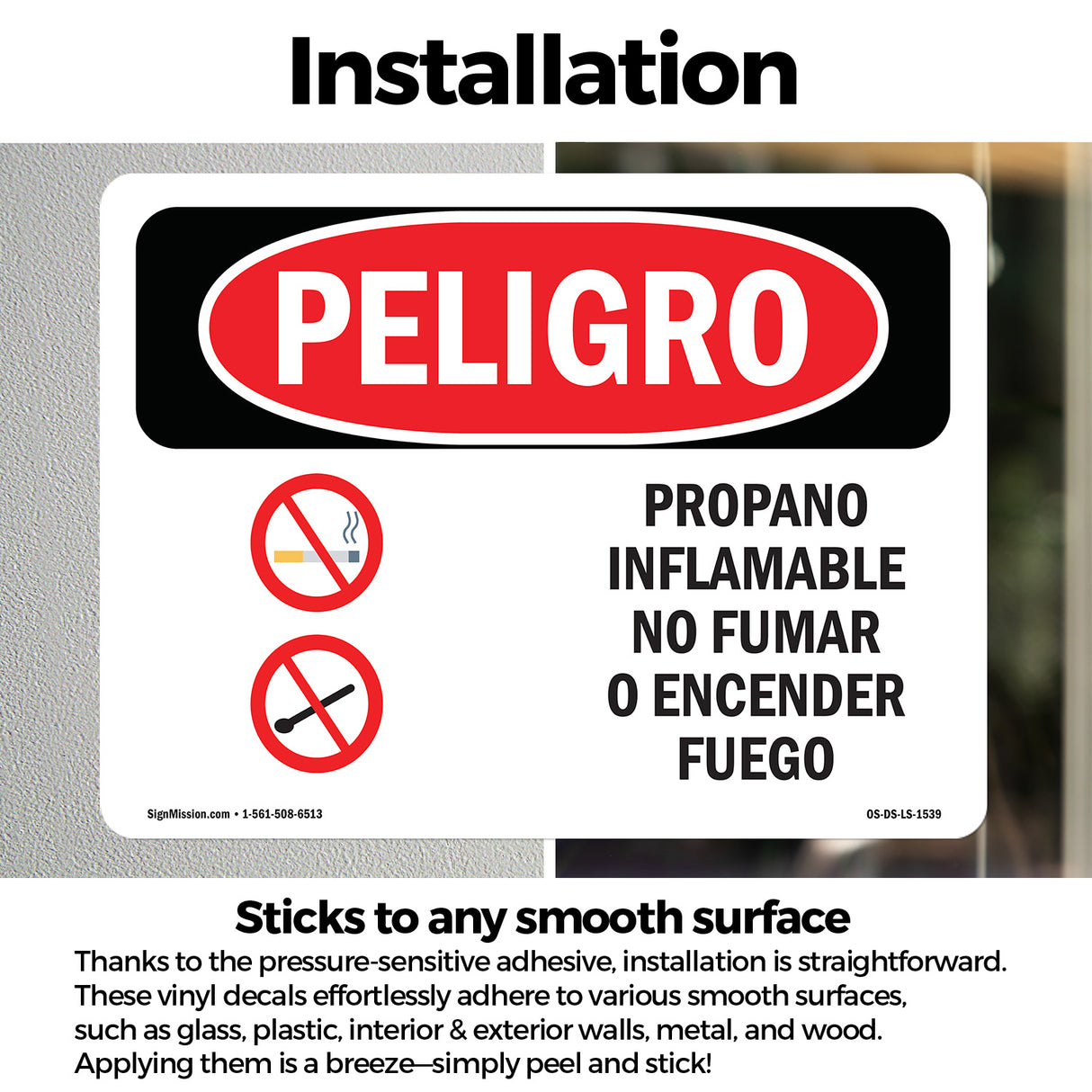 Propane Gas Flammable No Smoking