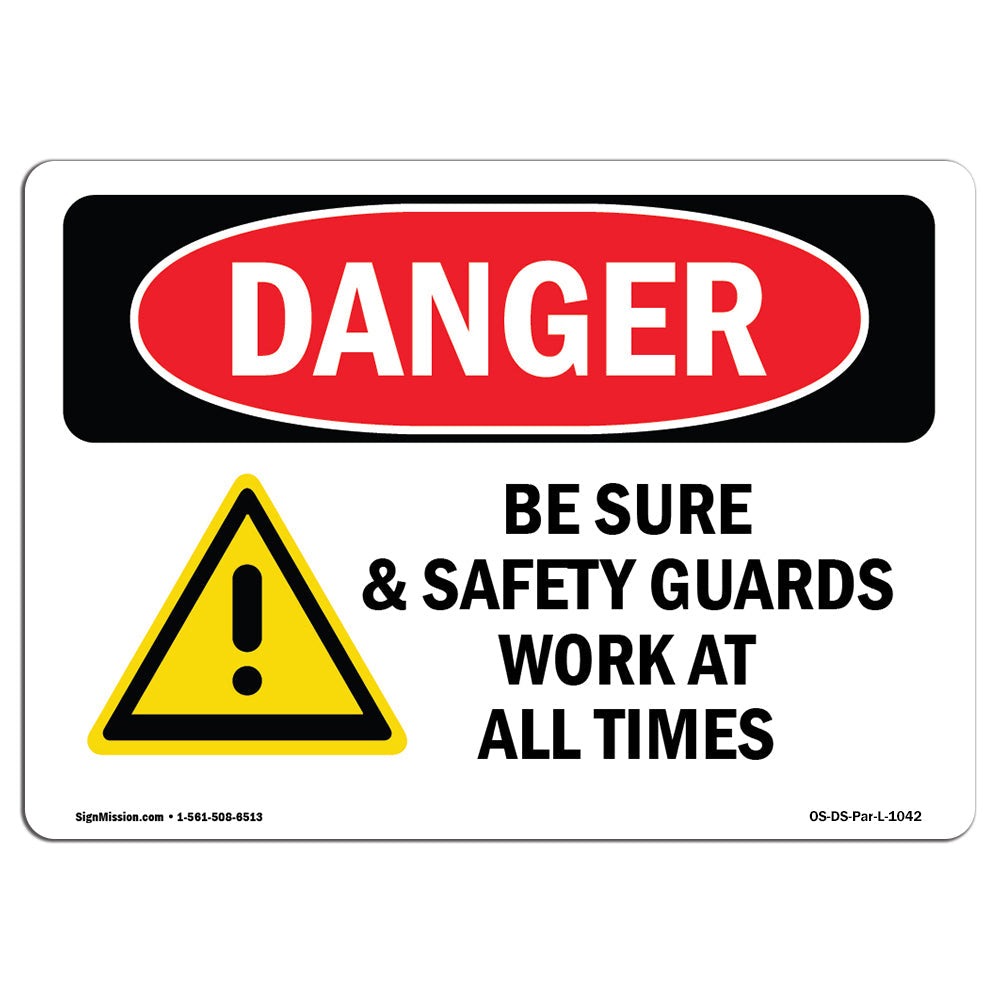Be Sure Safety Guards Work At All Times