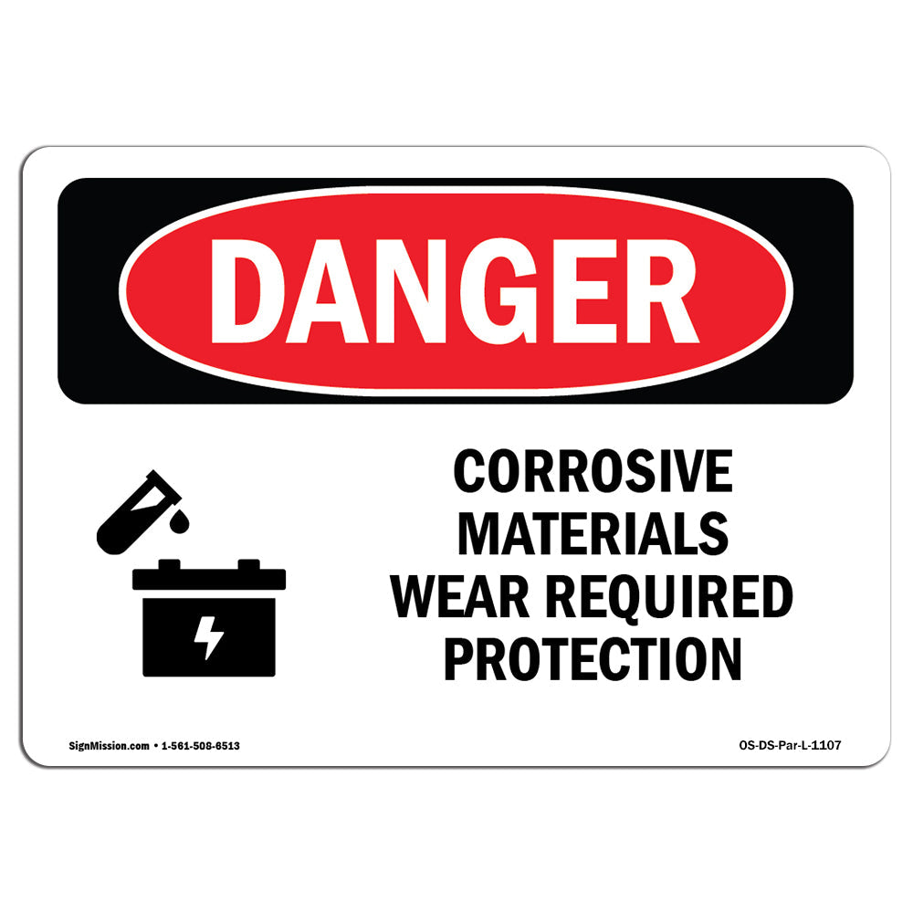 Corrosive Materials Wear Required Protection