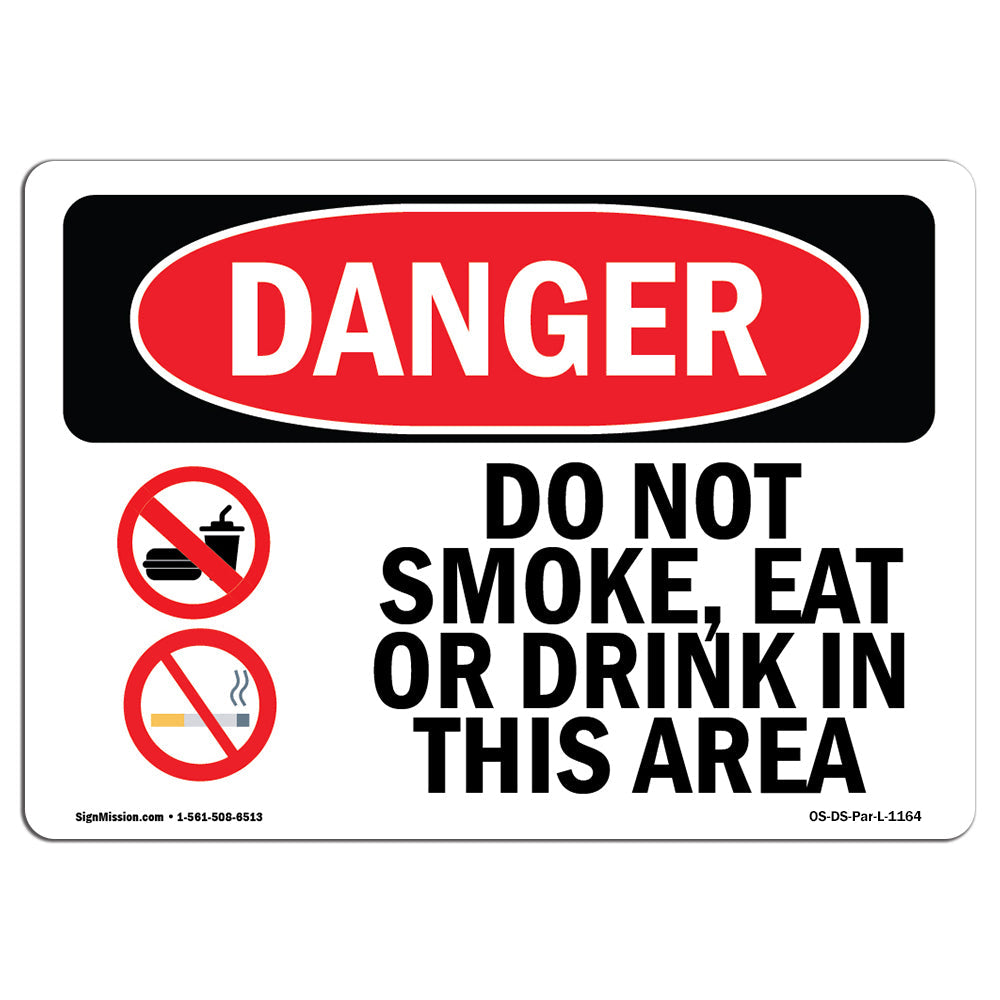 Do Not Smoke Eat Or Drink In This Area