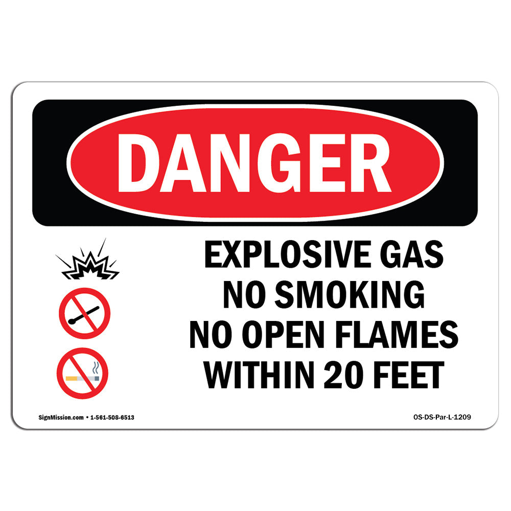 Explosive Gas No Smoking Within 20 Feet