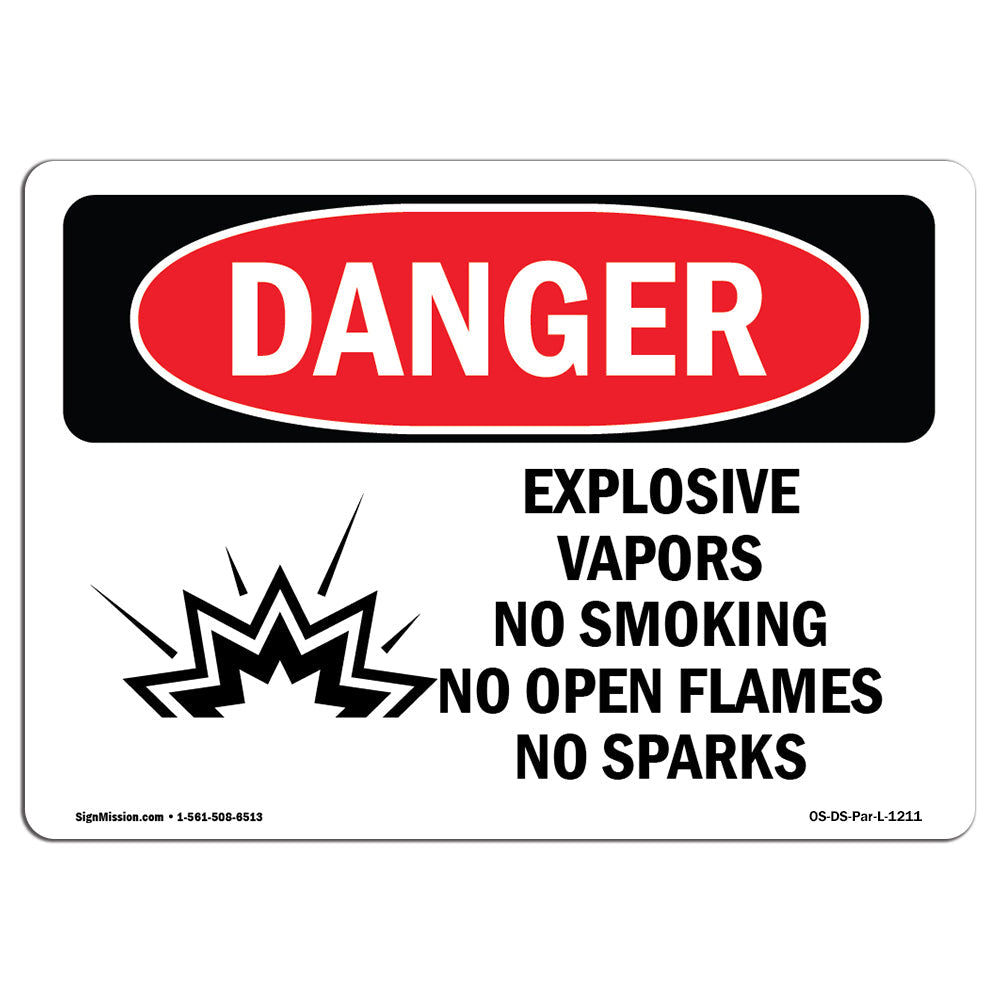 Explosive Vapors No Smoking Open Flames