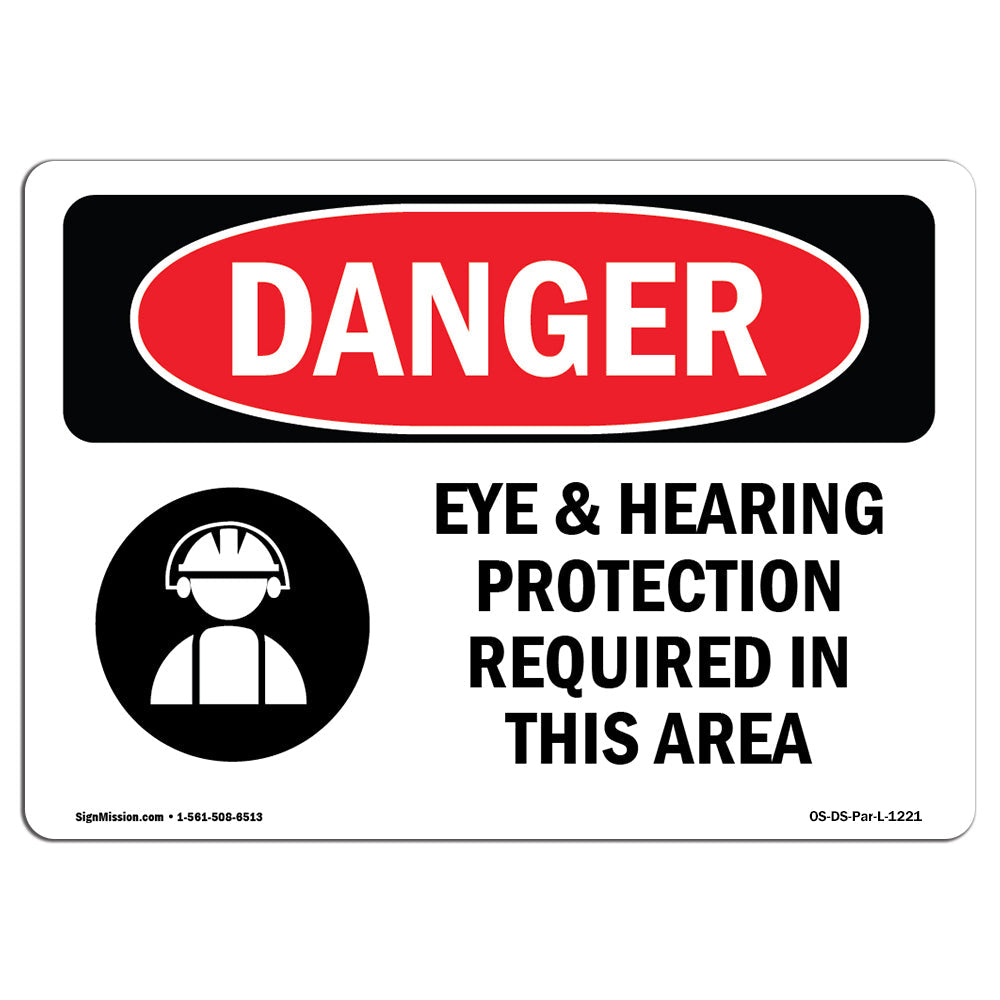 Eye And Hearing Protection Required
