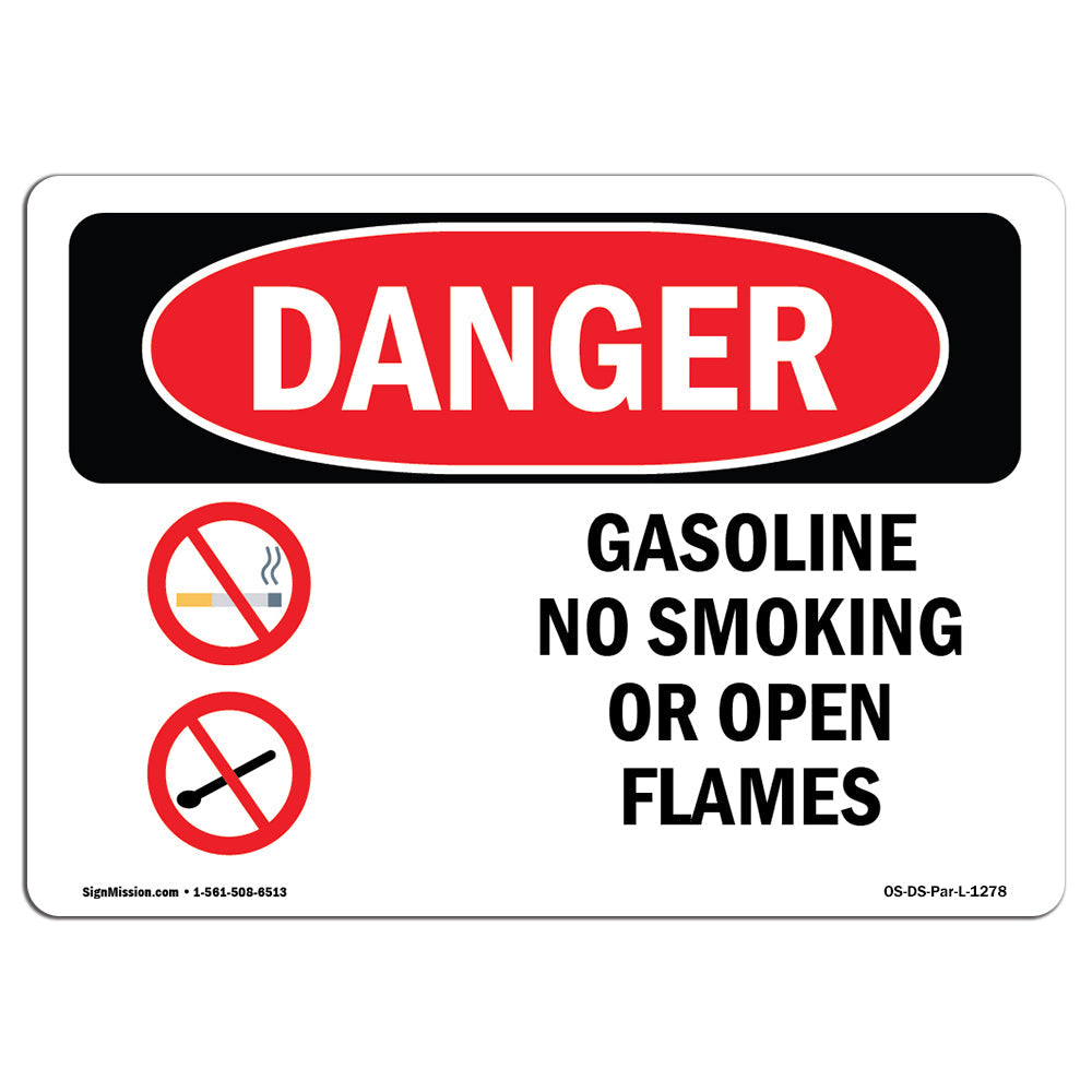Gasoline No Smoking Or Open Flames