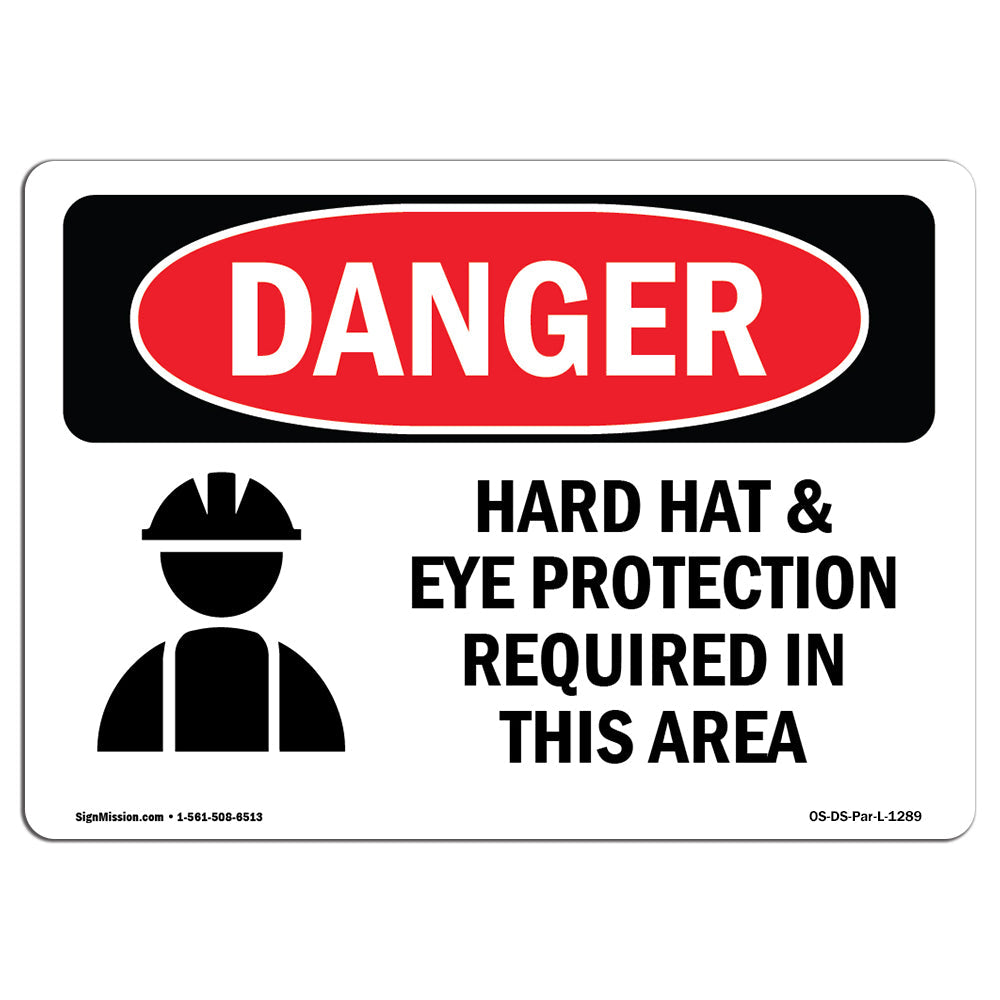 Hard Hat Eye Protection Required