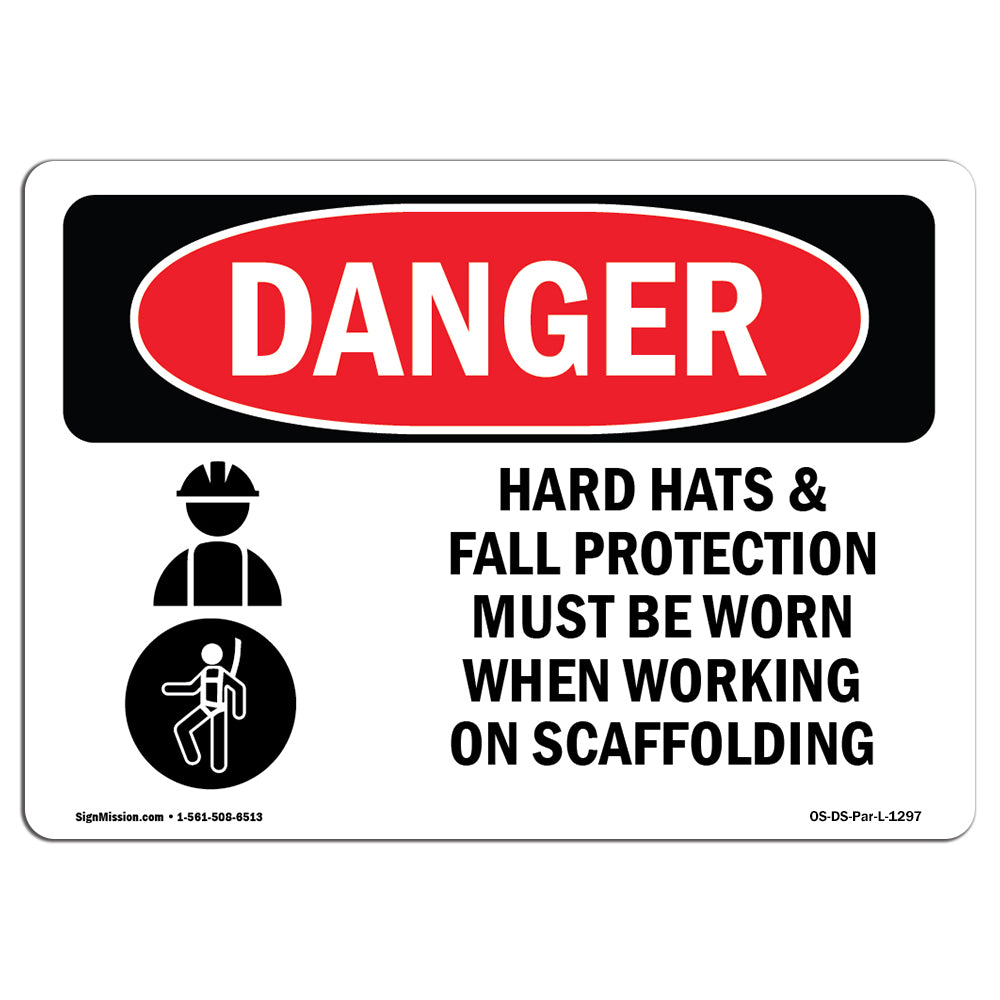 Hard Hats Fall Protection Worn Scaffolding