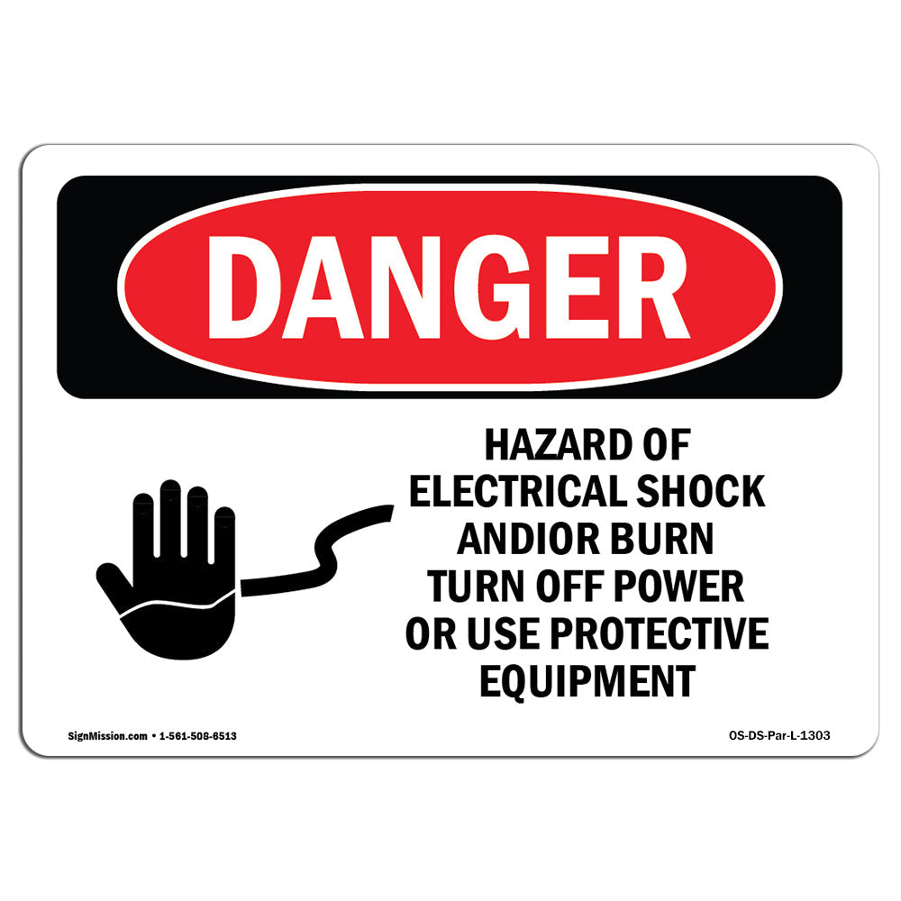 Hazard Electrical Shock Burn Turn Off Power