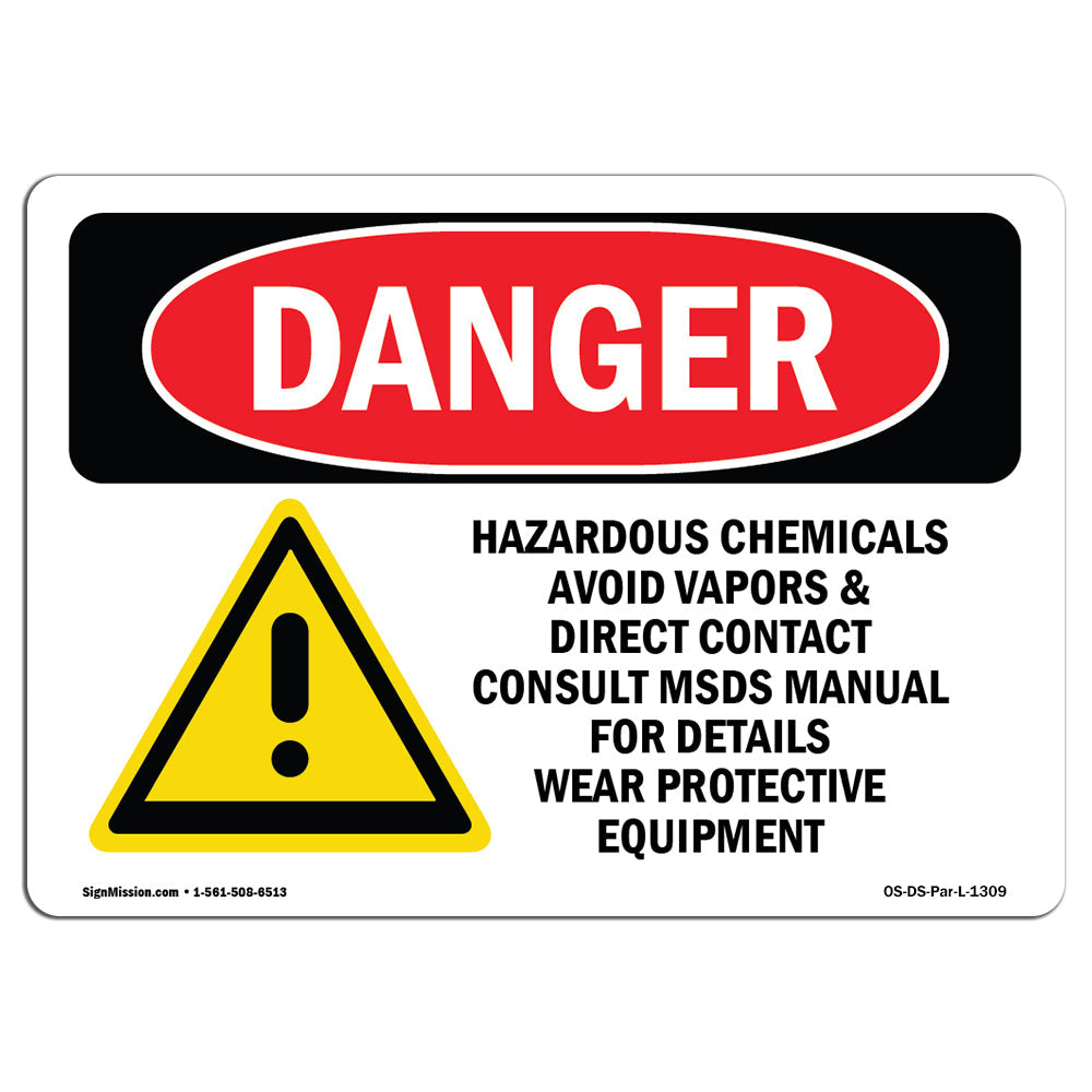 Hazardous Chemicals Avoid Vapors Contact