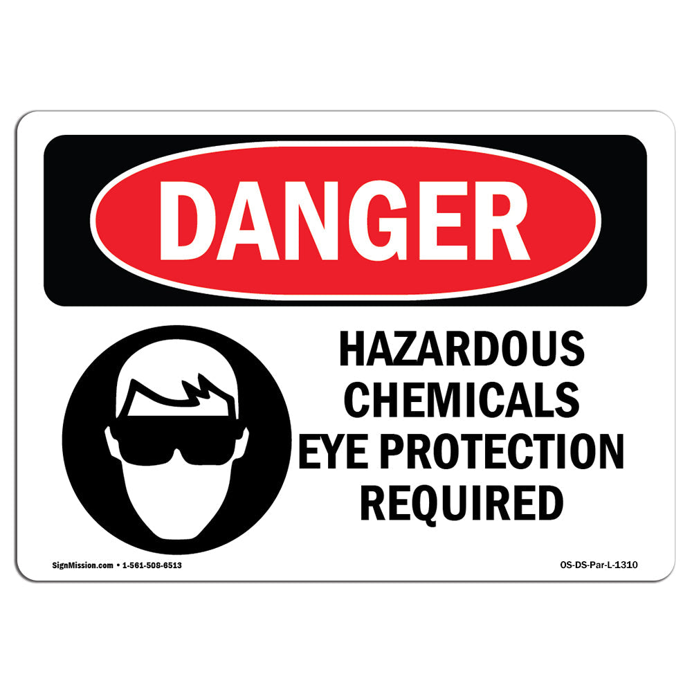Hazardous Chemicals Eye Protection Required