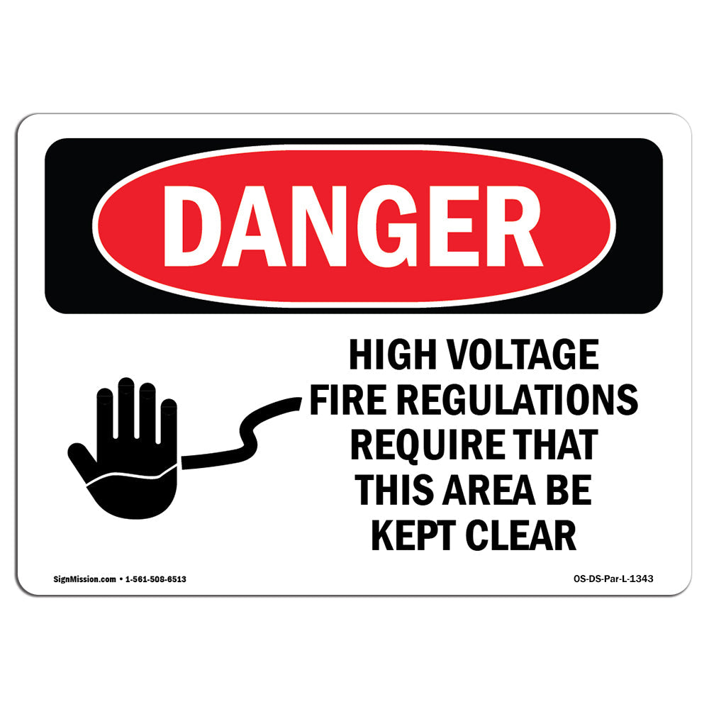High Voltage Require Area Kept Clear