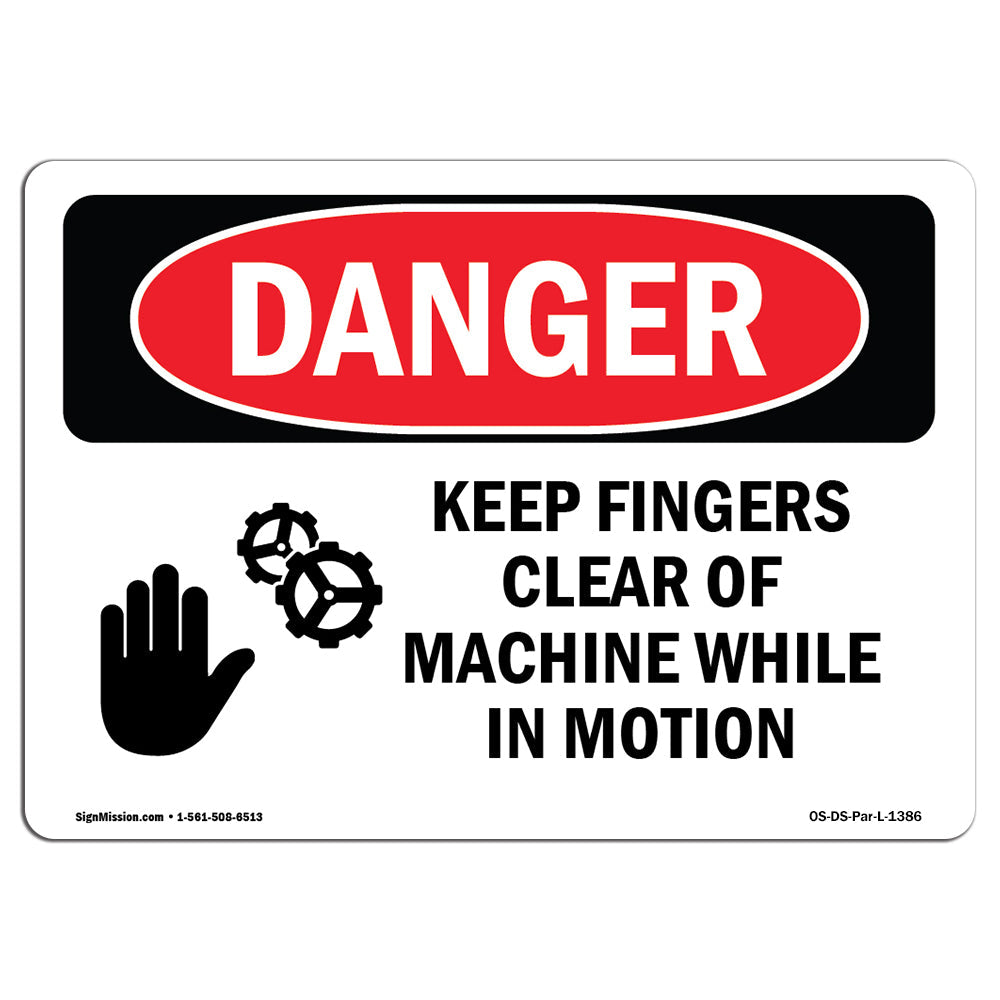 Keep Fingers Clear Of Machine Motion