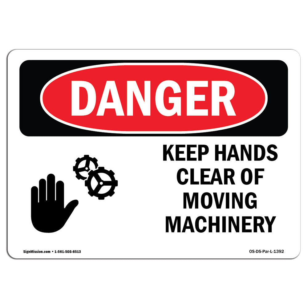 Keep Hands Clear Of Moving Machinery